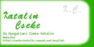 katalin cseke business card